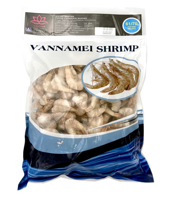 VANNAMEI HLSO shrimp 61/70 10x1kg