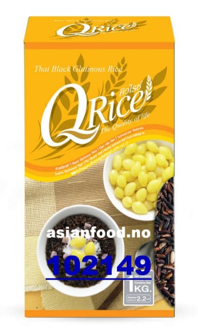 Q-RICE Black glutinous rice 12x1kg