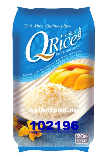 Q-RICE Thai white glutinous rice 20kg