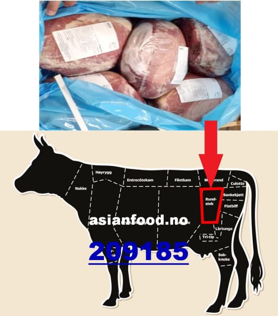 NYHET - Rundbiff frossen 4.5kg (ca 20-30kg/krt)