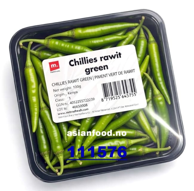 Chillies rawit green 12x100g