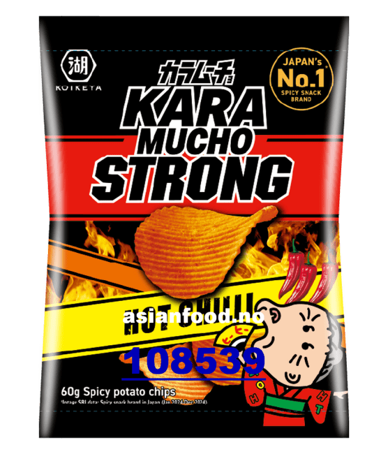 KOIKEYA Karamucho strong potato chips hot chilli 12x60g