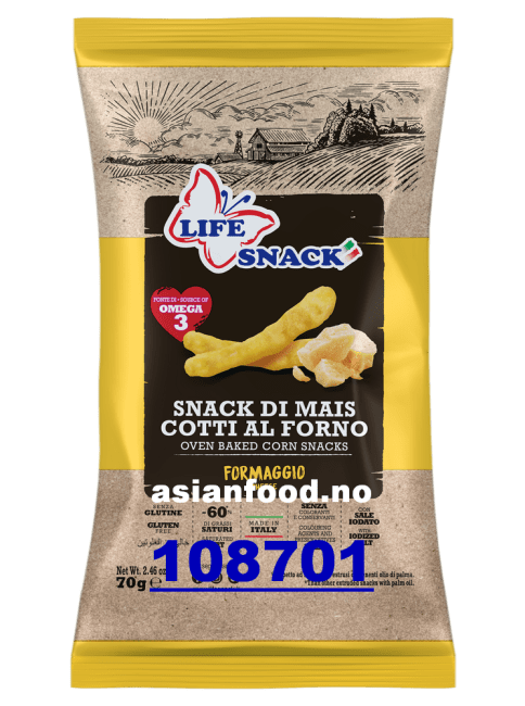 KOMMENDE - LIFE SNACK Oven baked corn snack - Cheese (stick)
