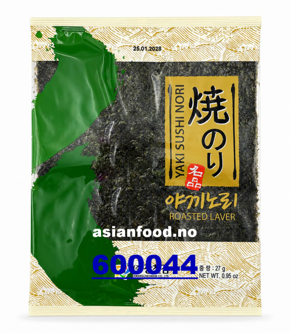 NYHET -Yaki nori roasted seaweed (Whole - SILVER) 60x10shts