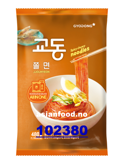 KOMMENDE - GYODONG Spicy chewy noodles - Jjolmyeon 12x480g