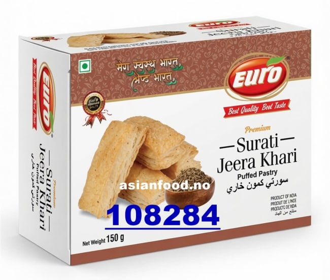 KOMMENDE - EURO Surati Jeera Khari - puffed pastry 14x150g