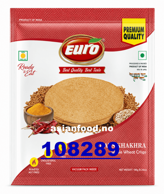 KOMMENDE - EURO Oats Khakhra - whole wheat crisps 24x180g