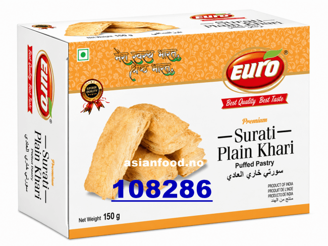 KOMMENDE - EURO Surati Plain Khari - puffed pastry 14x150g