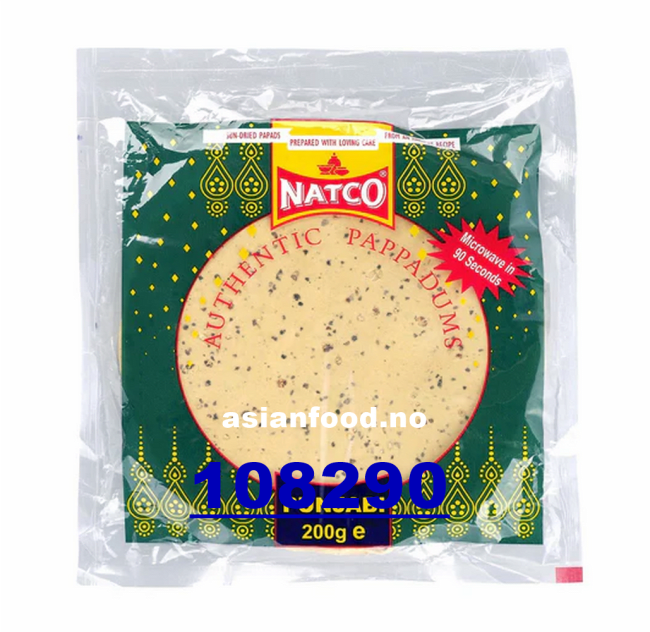 KOMMENDE - NATCO Pappadoms punjabi (Microwavable) 40x200g