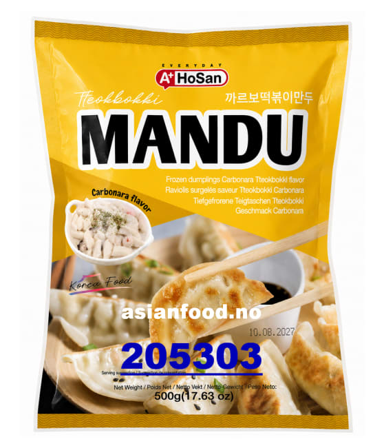 KOMMENDE - A+ Tteokbokki mandu Carbonara flavor 16x500g