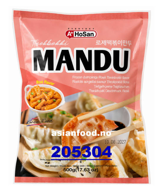 KOMMENDE - A+ Tteokbokki mandu Rose flavor 16x500g
