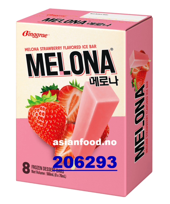 KOMMENDE - MELONA Ice bar Strawberry 8x(8x72g)