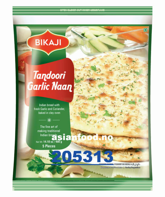 KOMMENDE - BIKAJI Tandoori garlic Naan 12x400g