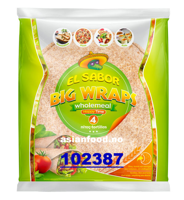 KOMMENDE -EL SABOR Big wraps happy time 25cm - 18x(4x61.25g)
