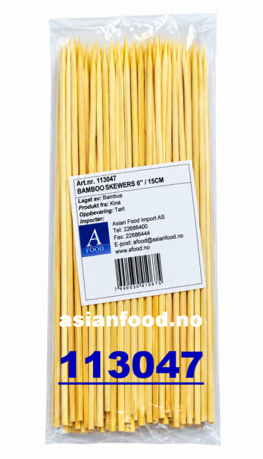 Bamboo skewer 6 inch - 50x100pcs