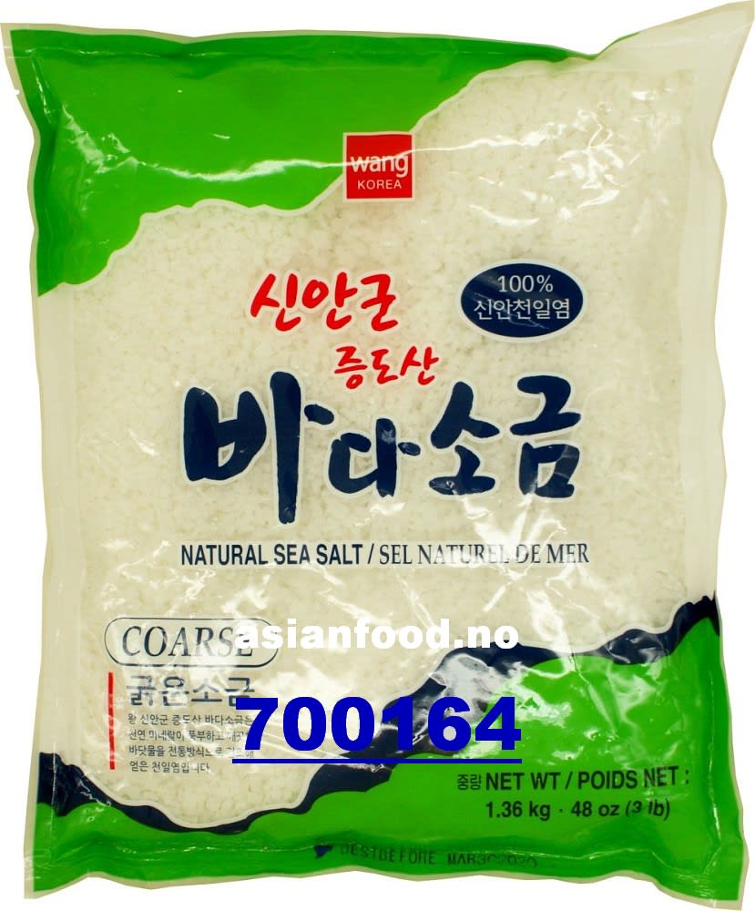 DIREKTE WANG Natural sea salt 10x1,36kg Asian Food Import