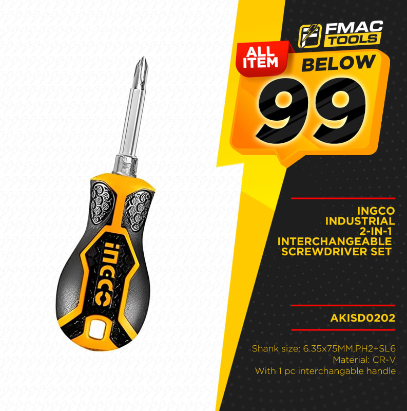 INGCO 2 IN 1 SCREWDRIVER SET | Screwdrivers | GAC Tools