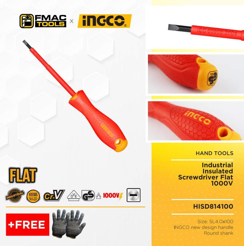 INGCO INSULATED SCREWDRIVER | Screwdrivers | GAC Tools