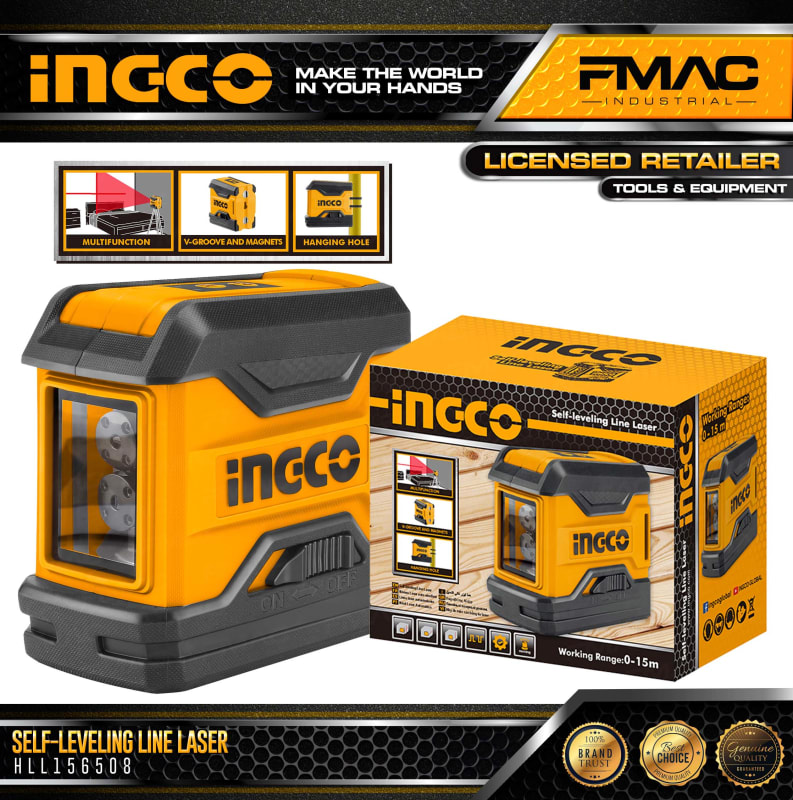 INGCO SELF-LEVELING LINE LASER (0-15M) | Measuring Tools | GAC Tools