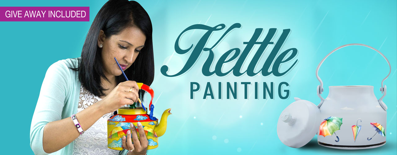 Kettle Painting activity where they create their very own hand painted kettle