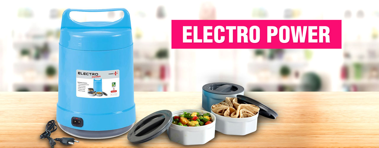 An electro powered lunchbox which is an ideal Diwali gift for your employees which is refrigerator friendly and odorless