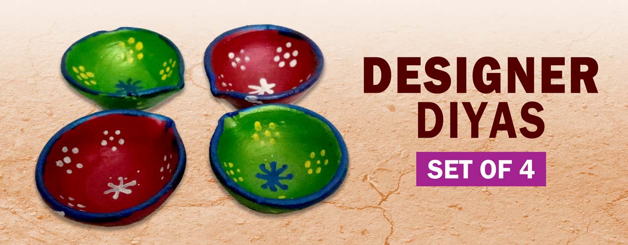 This Diwali gift your employees with this colorful designer diyas.