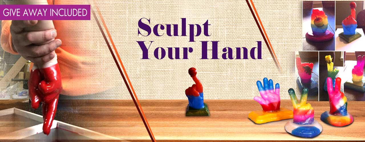 Fun engaging wax hand making workshop for your employees in your office