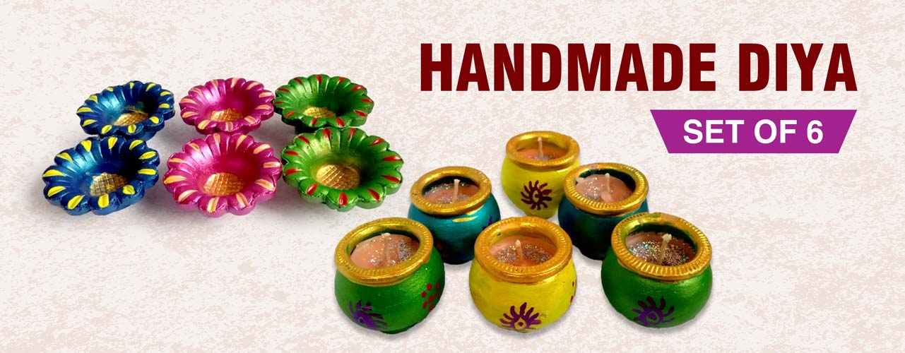 This Diwali gift your employees with this colorful designer diyas.