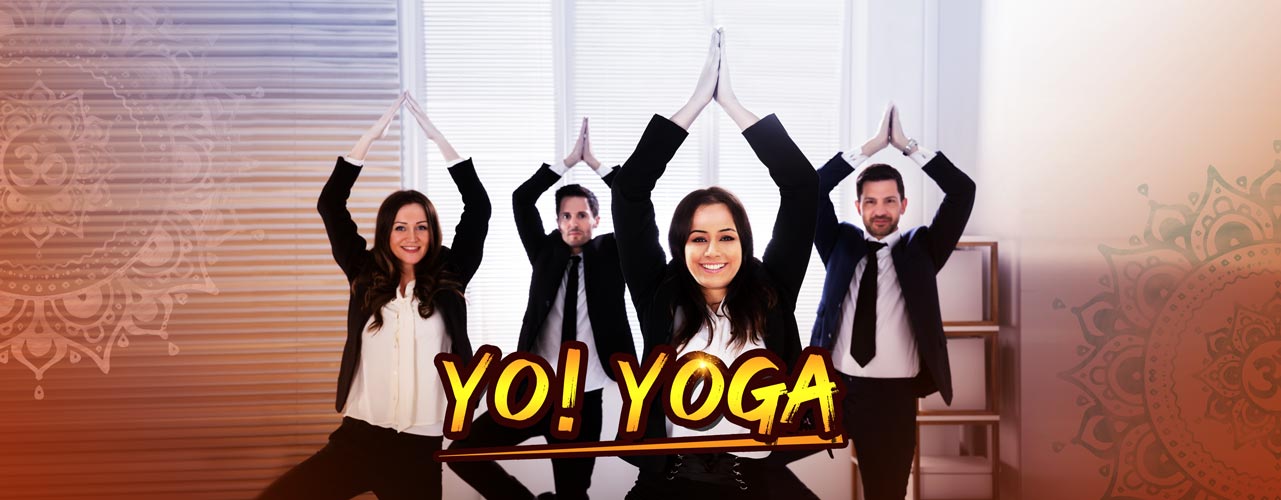 Fun filled yoga session for millennials