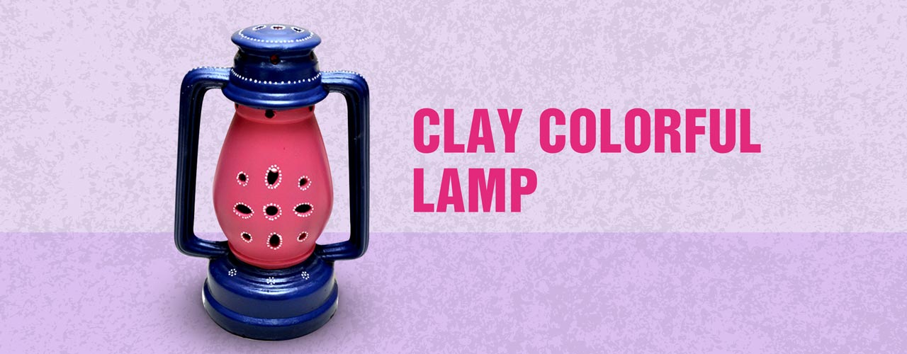 This Diwali gift your employees a vintage set of clay Colorful lamp.