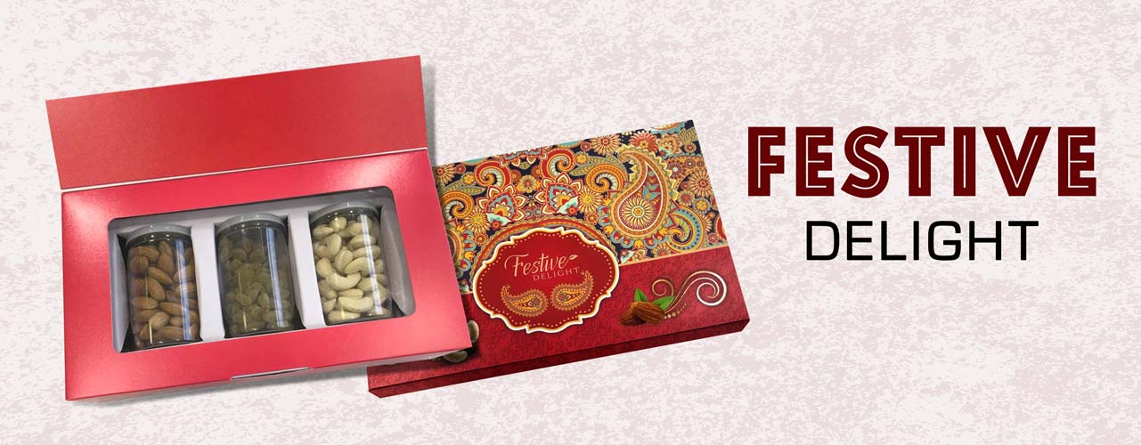 This festive season gift your employees a scrumptious pack of healthy dry fruits.
