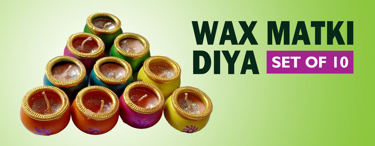 This Diwali gift your employees with this colorful Wax Matki diyas.
