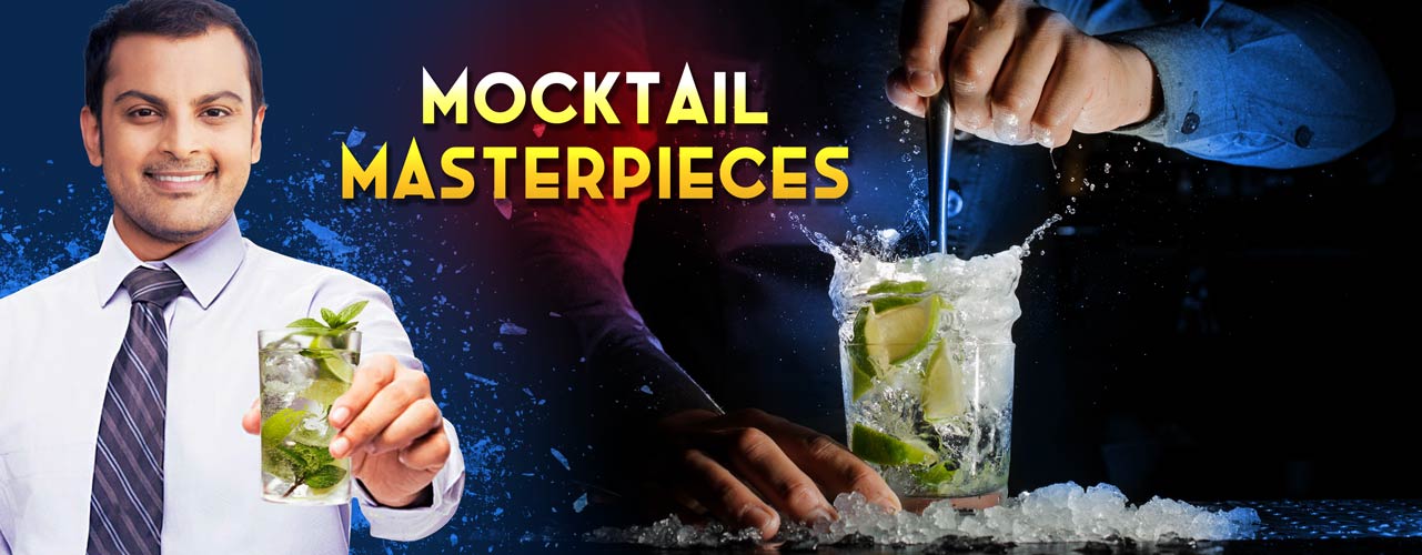 Fun mocktail making workshop for engaging employees in office