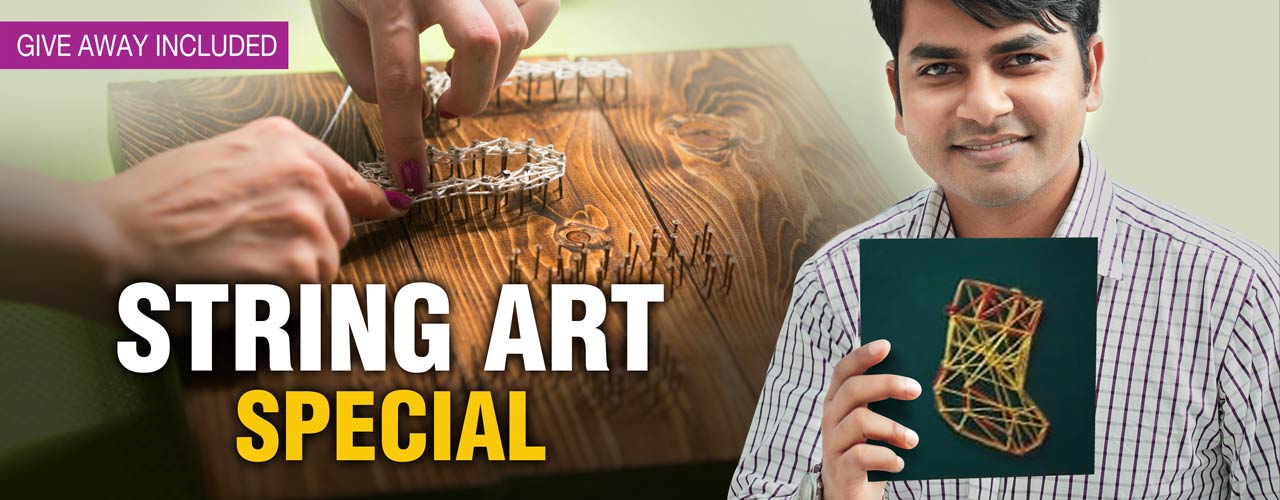 DIY string art activity for your employees inside office