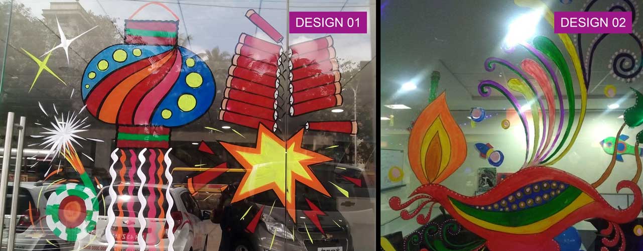 This Diwali let your office glass speak out the joy and happiness of the beautiful festive season