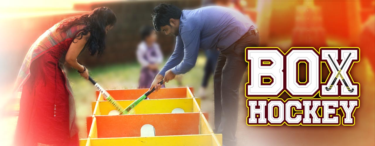 Table box hockey activity at your employees