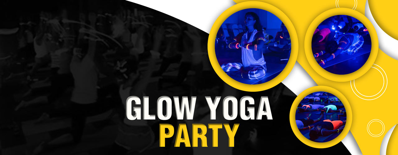 Engage your employees with this unique glow yoga activity inside office