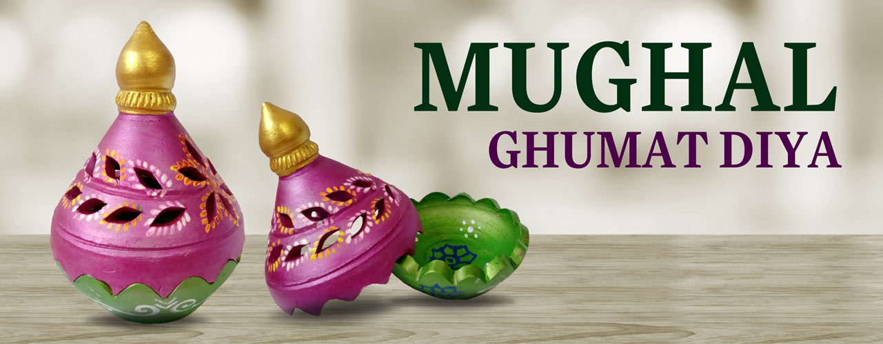 This Diwali gift your employees with this colorful Mughal Ghumat Diya.