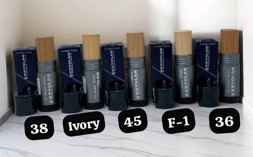 KRYOLAN Foundation Stick High Coverage Waterproof Makeup Foundation | Smooth Matte Finish | 5 Shades Available (38, Ivory, 45, F-1, 36)