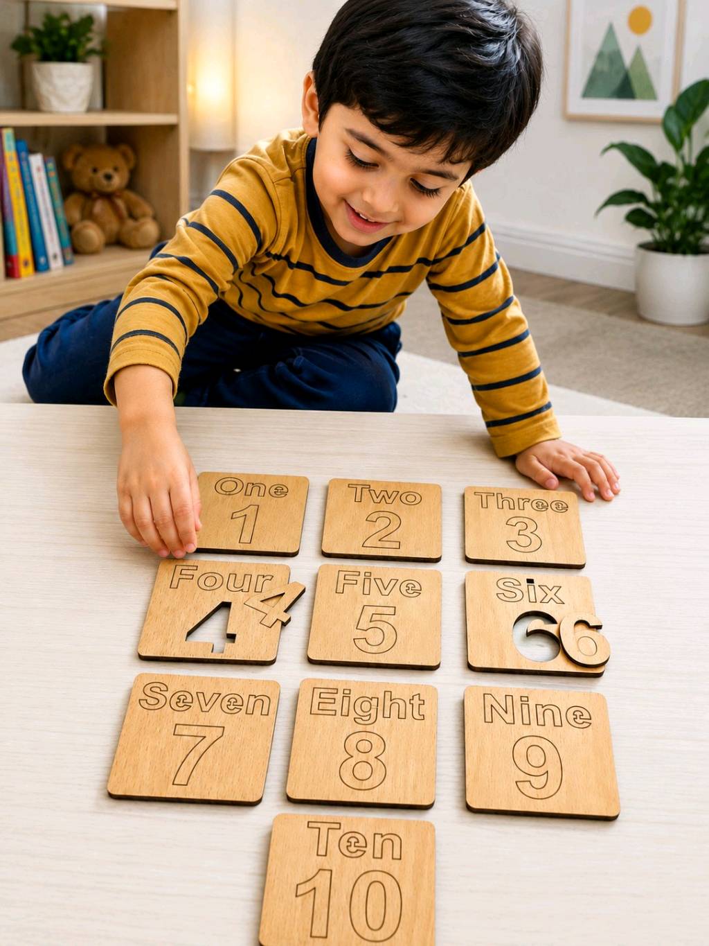 Wooden Learning Puzzle numbers for kids