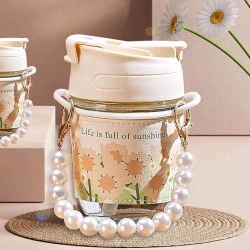glass mug with pearl