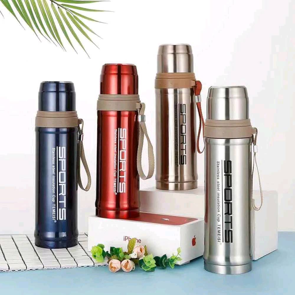 Sports Vacuum Flask 750ML | Stainless Steel Hot & Cold Thermos Water Bottle