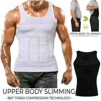 Slim N Lift Men's Slimming Body Shaper Vest For Men Black , White