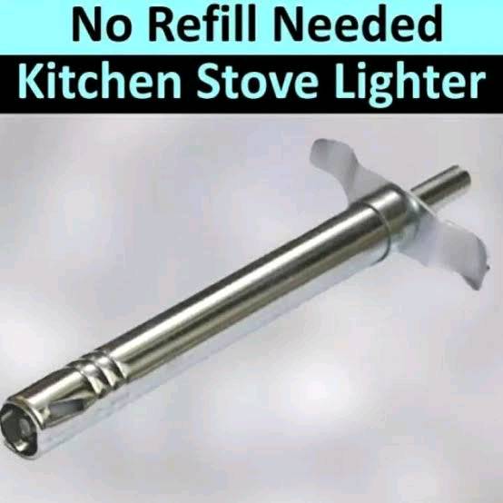 Gas Lighter Kitchen Use Kitchen Lighter For Gas Stove No Refill Needed Gas Lighter Metallic Electronic Stove Lighter / Spark Lighter - Kitchen Gas Stove Lighter, Stainless Steel,