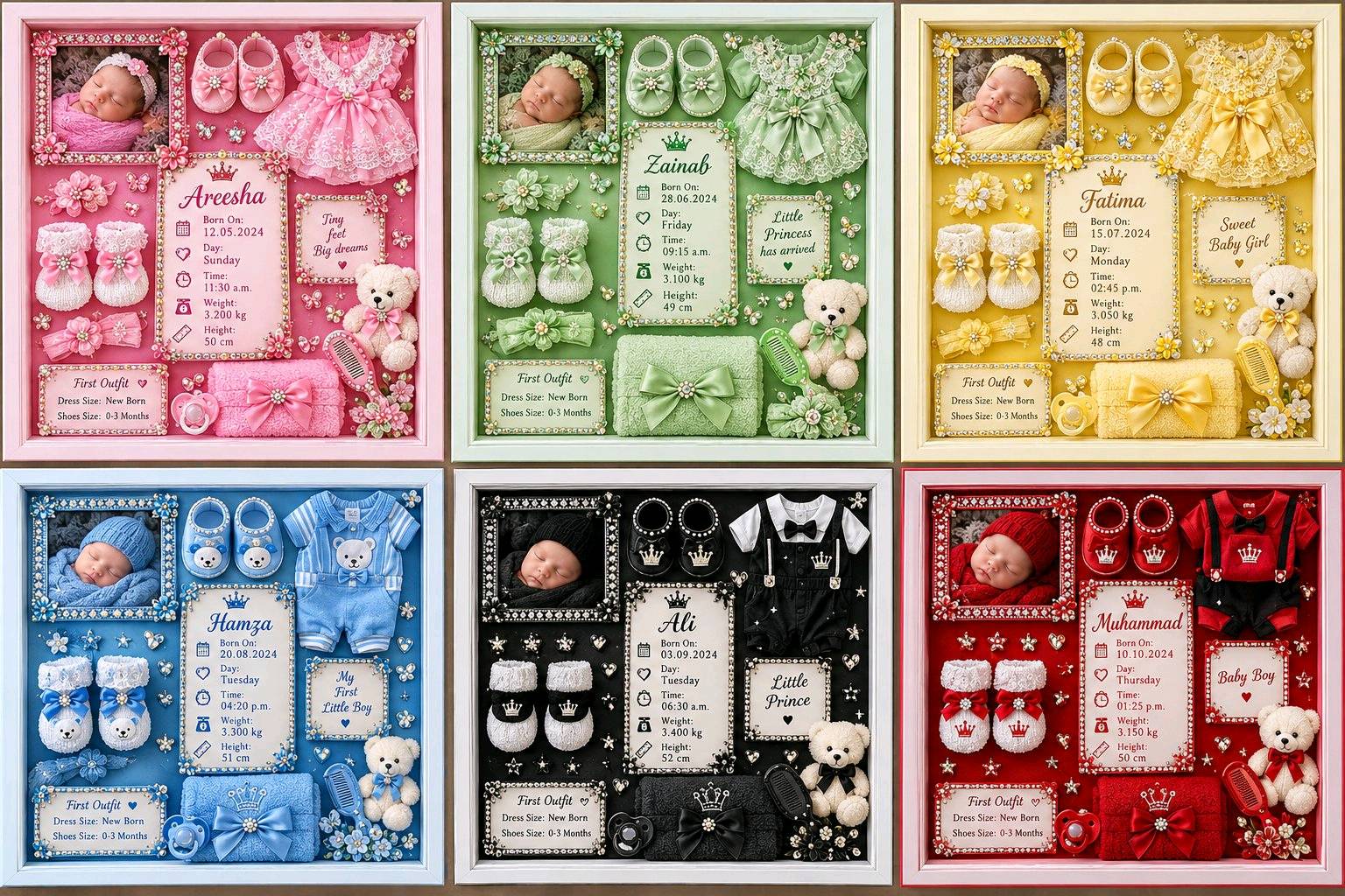 baby first day memory box frame