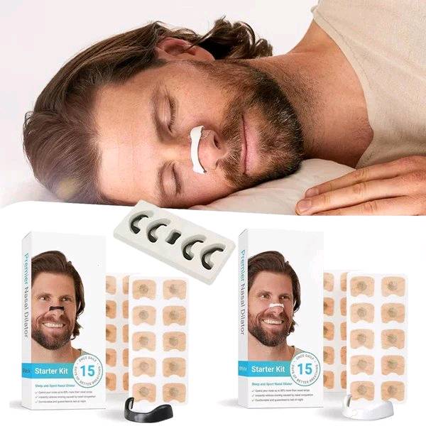 Magnetic Anti Snore Nose Clip, Nasal Breathing Dilators Starter Kit, Breathing Magnetic Nasal Strip