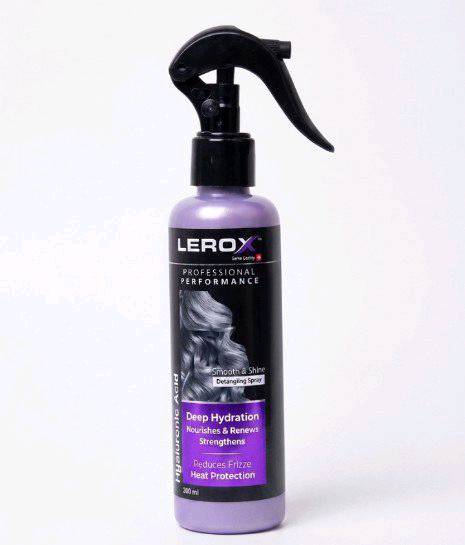 LEROX Hair Detangling Spray 200ml | Deep Hydration | Anti-Frizz | Heat Protection | Smooth & Shine