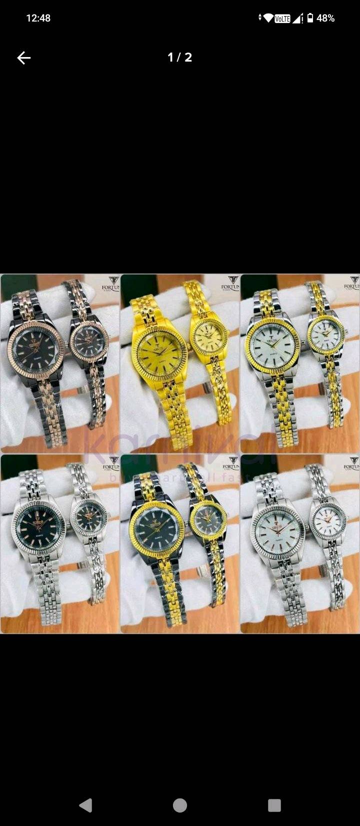 Stylish Couple Watches β 2 Pcs Set