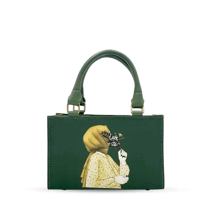 Girls Faux Leather Printed Tote Bags