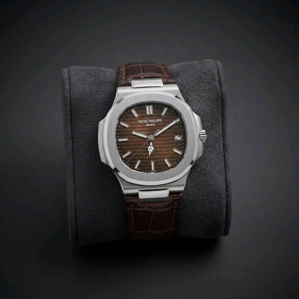 Patek Philippe Inspired Leather Strap Watch - Timepiece Accessory Designed For Wrist Timekeeping And Daily Fashion Routine